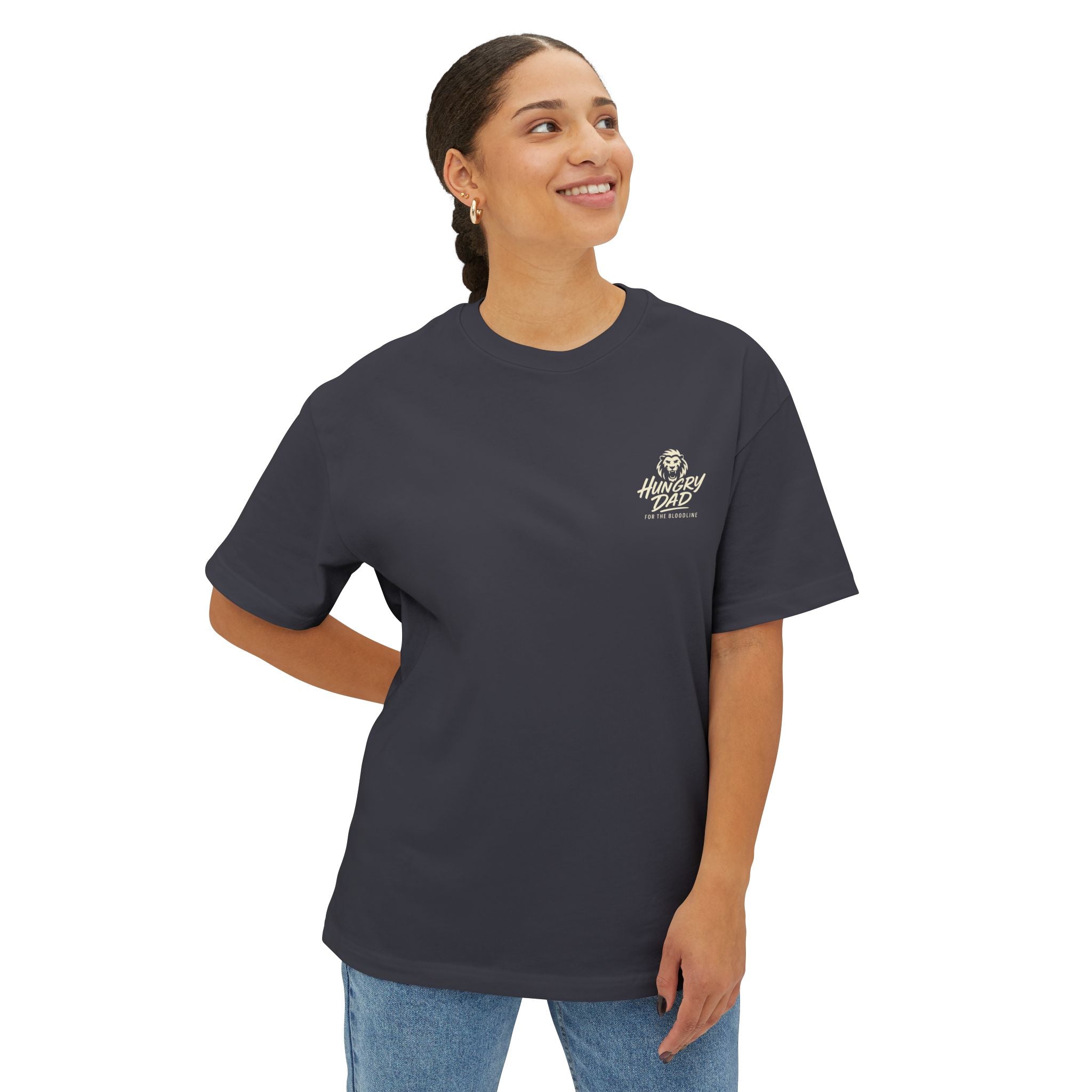 Oversized Boxy Tee - Stay Hungry Raise Kings